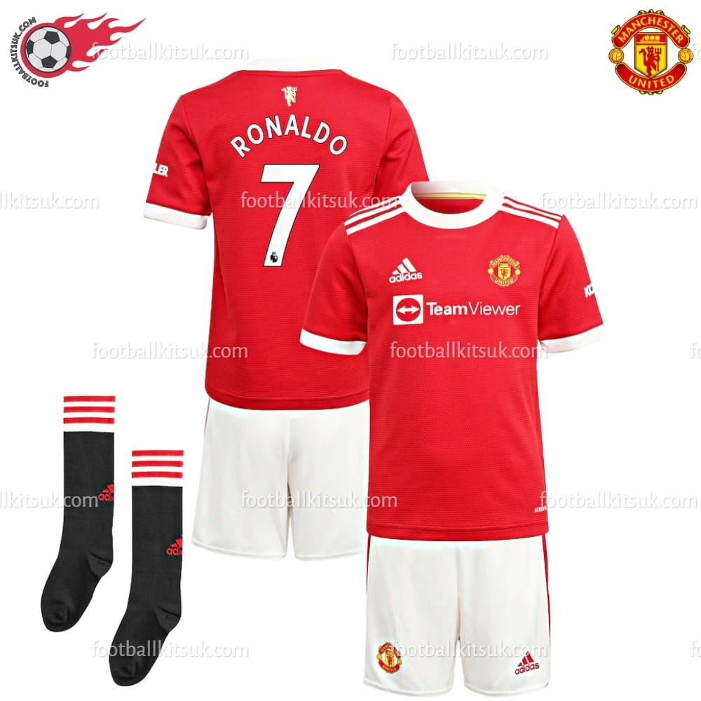 Man Utd Home Kids Ronaldo 7 Printing 2021 22 