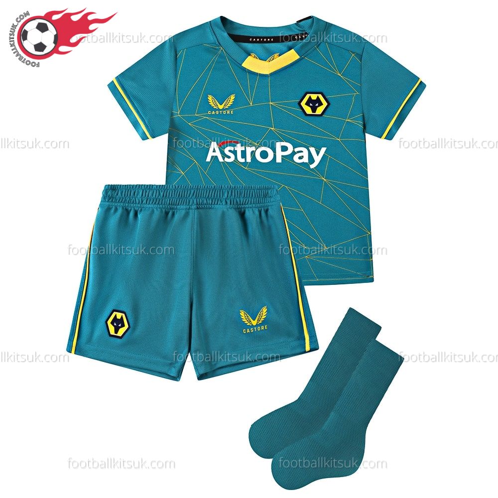 Wolves Away Kids 22/23 Football Kits Uk Hot Deal