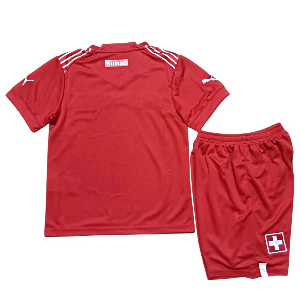 Switzerland Home Kids 22 23 Football Kits UK (2)