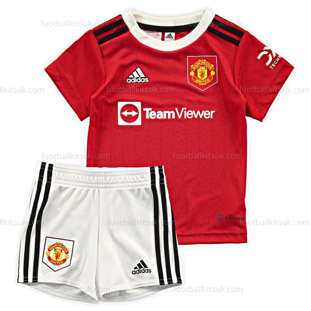 Man Utd Home Kids Rashford Printed 202223 Football Kits Uk