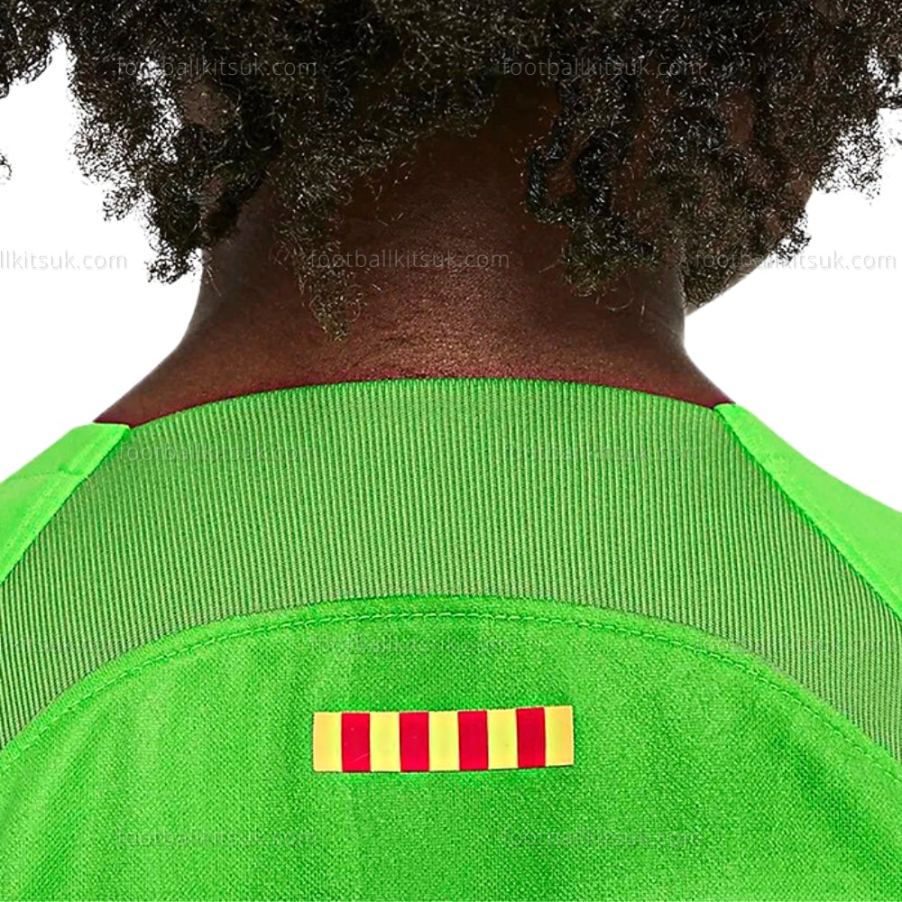 Barcelona Goalkeeper Home Kids 22 23 Football Kits UK (6)