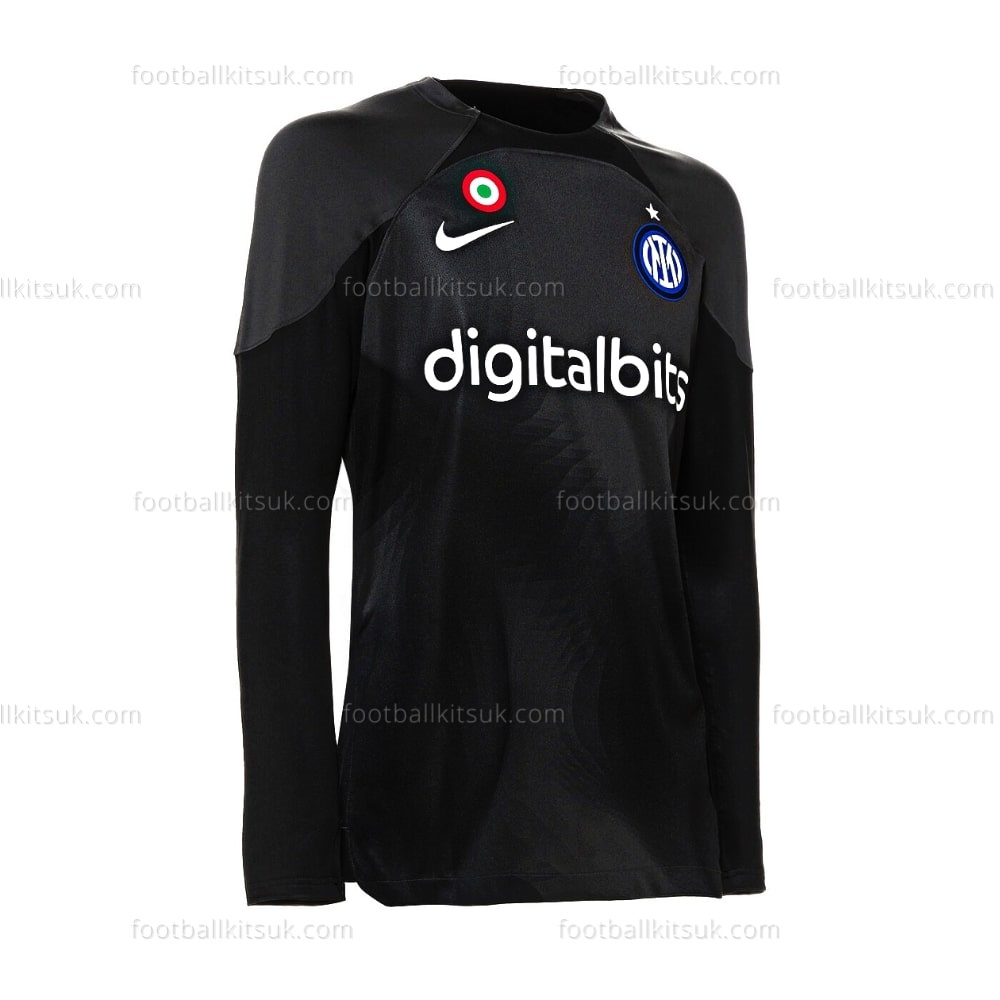 Inter Milan Goalkeeper Black Shirt 22 23 Football Kits UK (3)