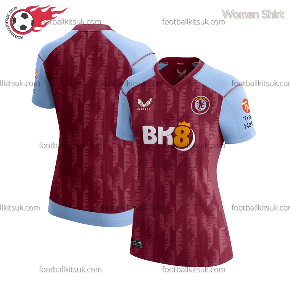 Aston Villa Home 23/24 Women Football Shirt UK