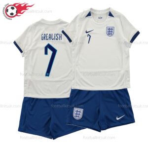 England Grealish 7 Home 2023 Kid Football Kits UK