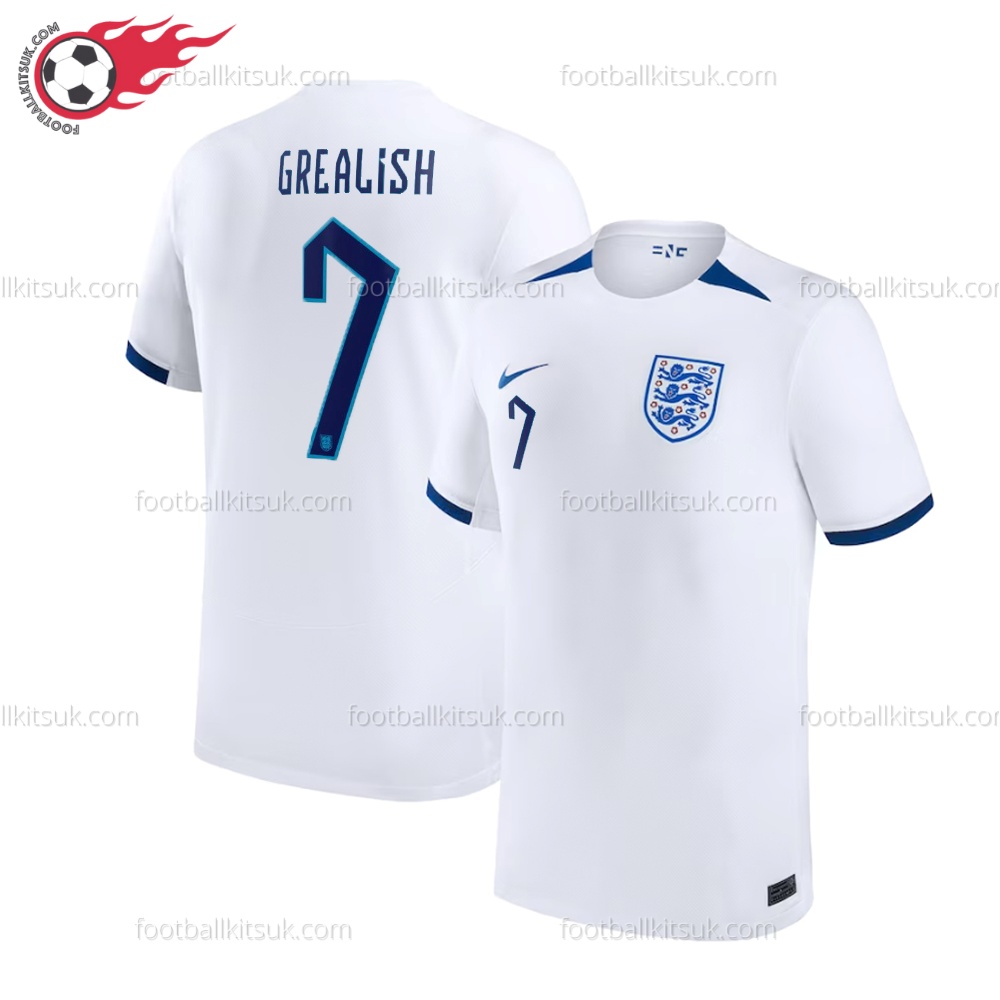 England Grealish 7 Home 2023 Football Shirt UK
