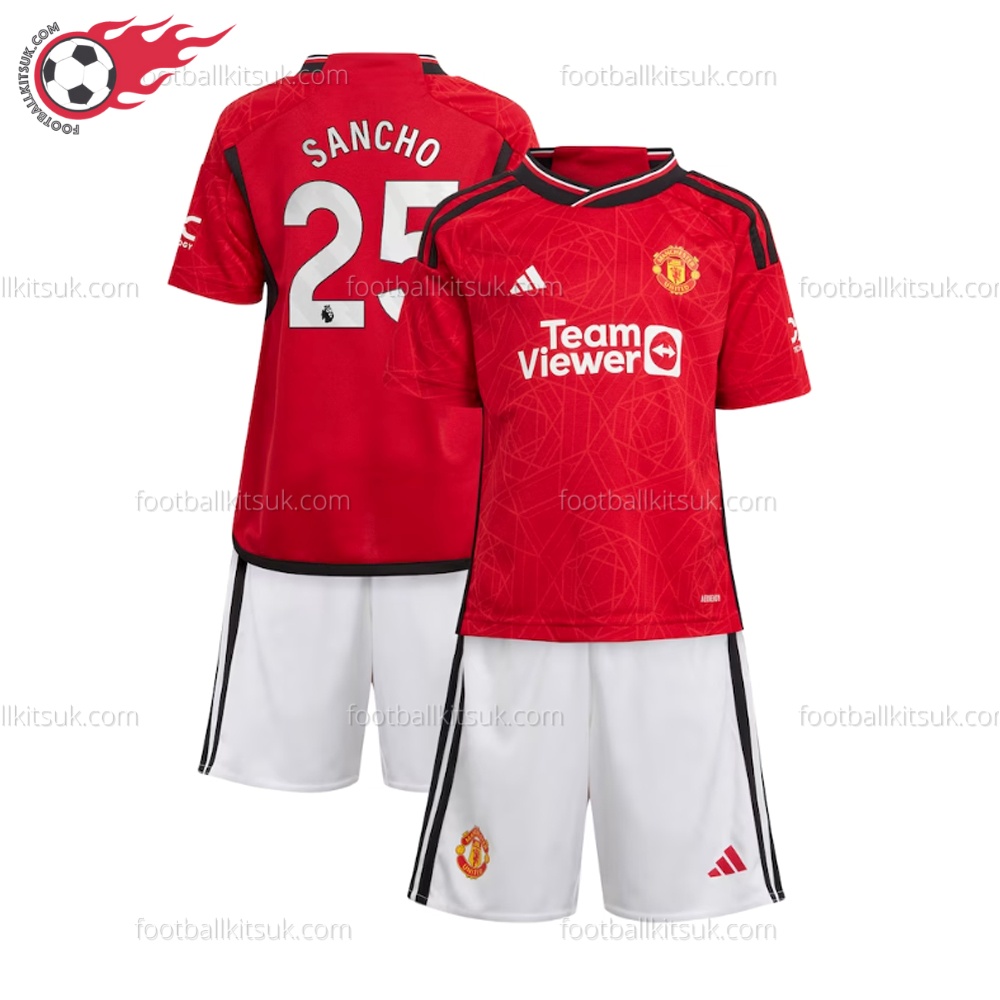 Man Utd Sancho 25 Home Kids Football Kits UK