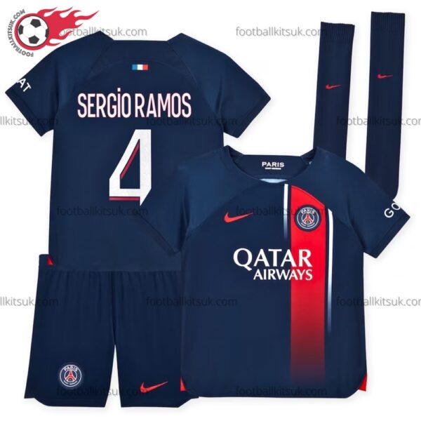 PSG Ramos 4 Home 23/24 Kid Football Kits UK