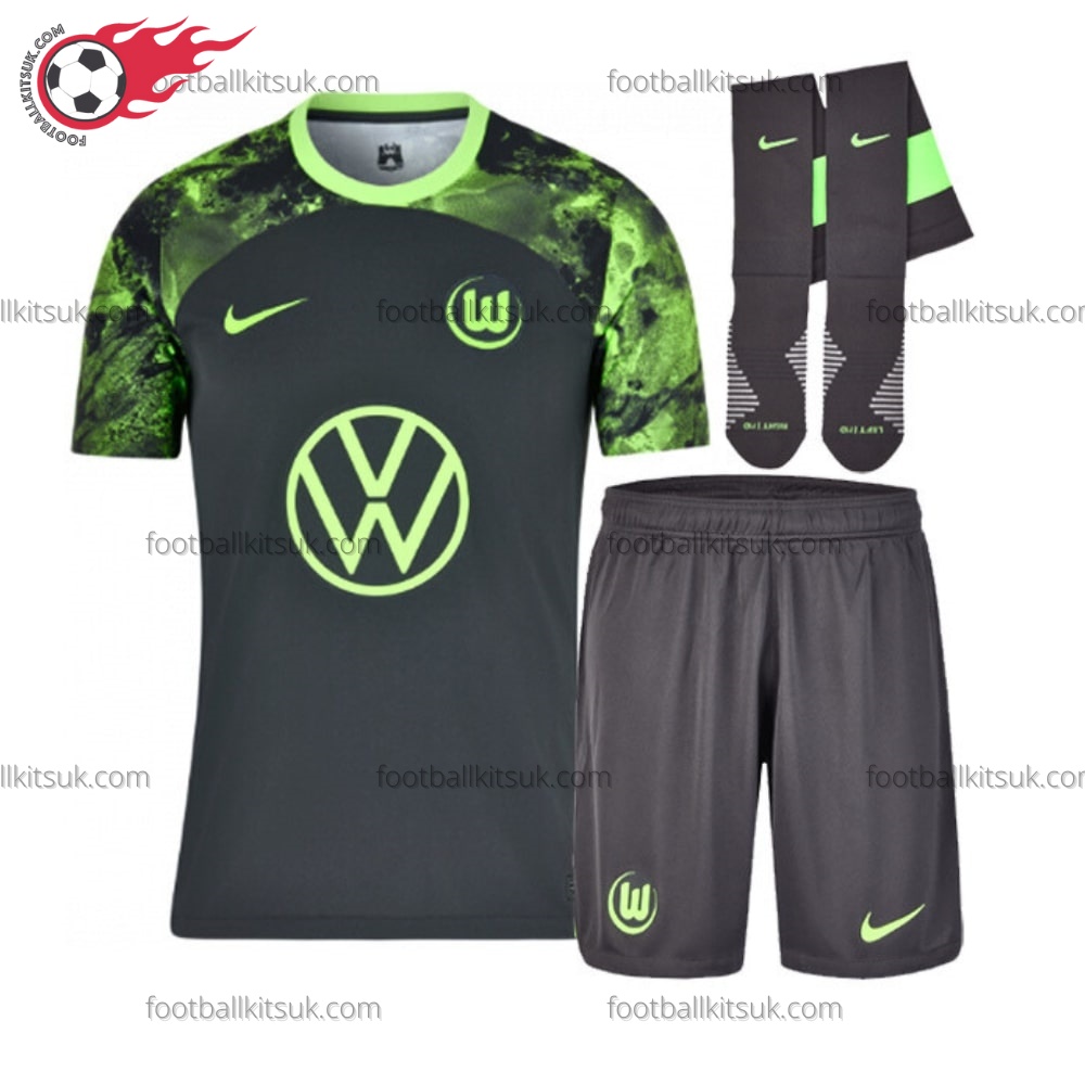 Wolfsburg Away 23/24 Kid Football Kits UK