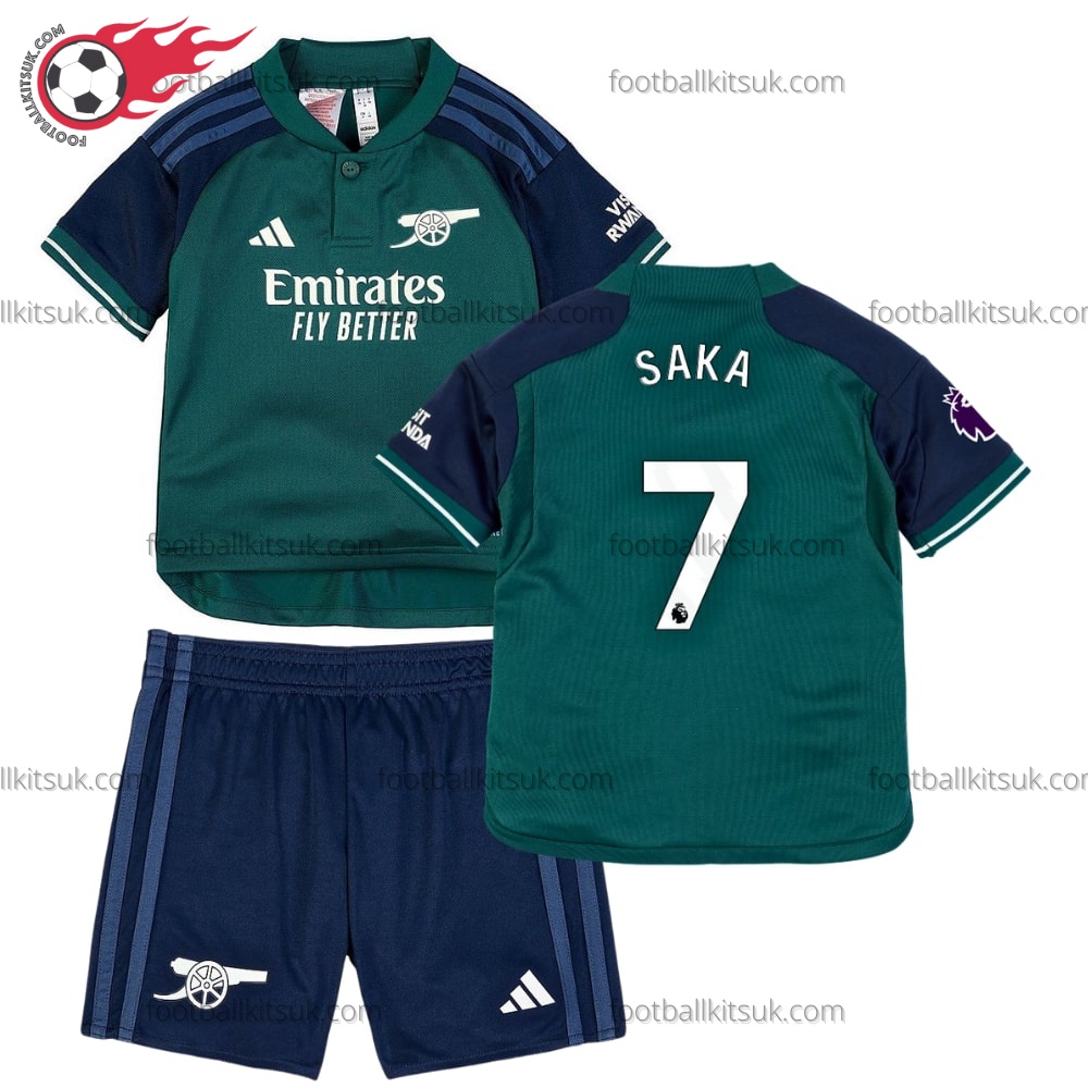 Arsenal Saka 7 Third 23/24 Kid Football Kits UK