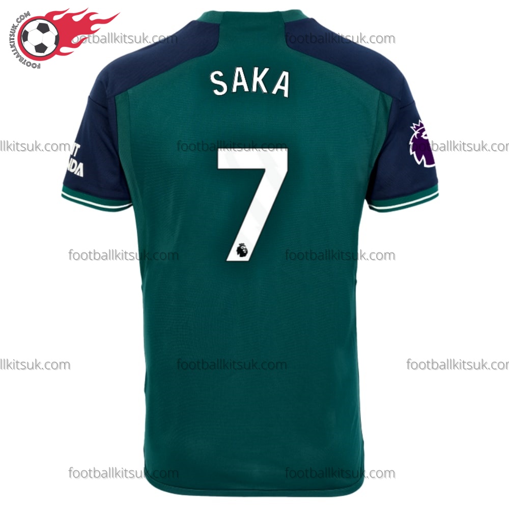 Arsenal Saka 7 Third Football Shirt UK 1 Arsenal Saka 7 Third Football Shirt UK