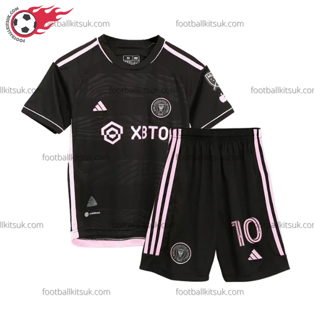 Inter Miami Messi 10 Black Kids Football Kits UK