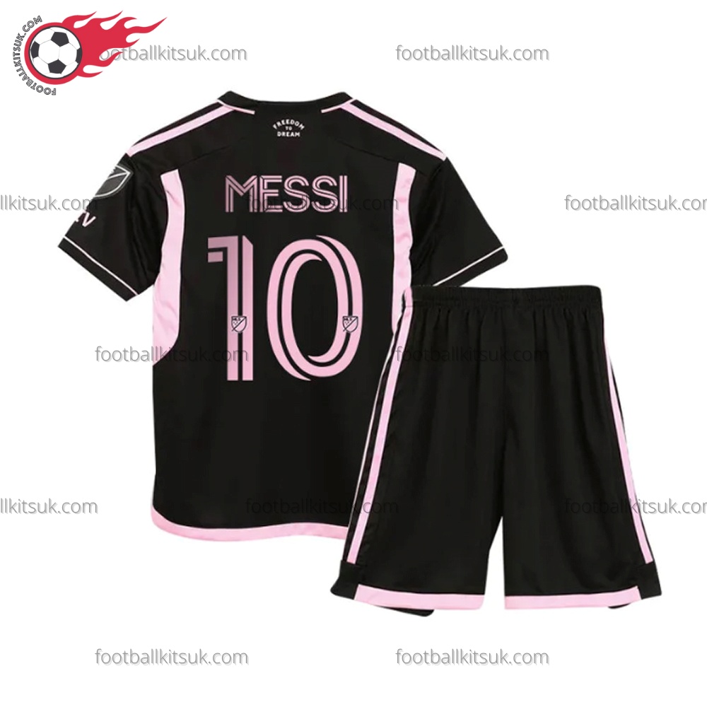 Inter Miami Messi 10 Black Kids Football Kits UK