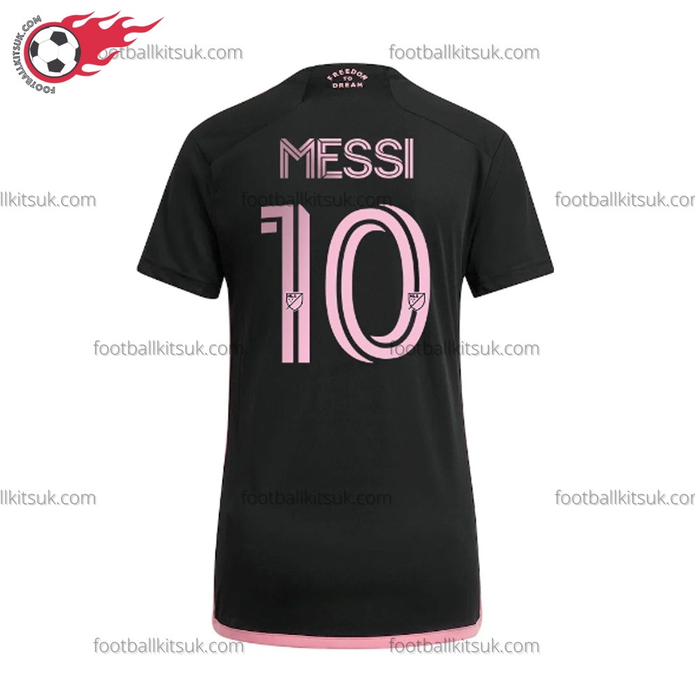 Inter Miami Messi 10 Black Women Football Shirt UK 2 Inter Miami Messi 10 Black Women Football Shirt UK