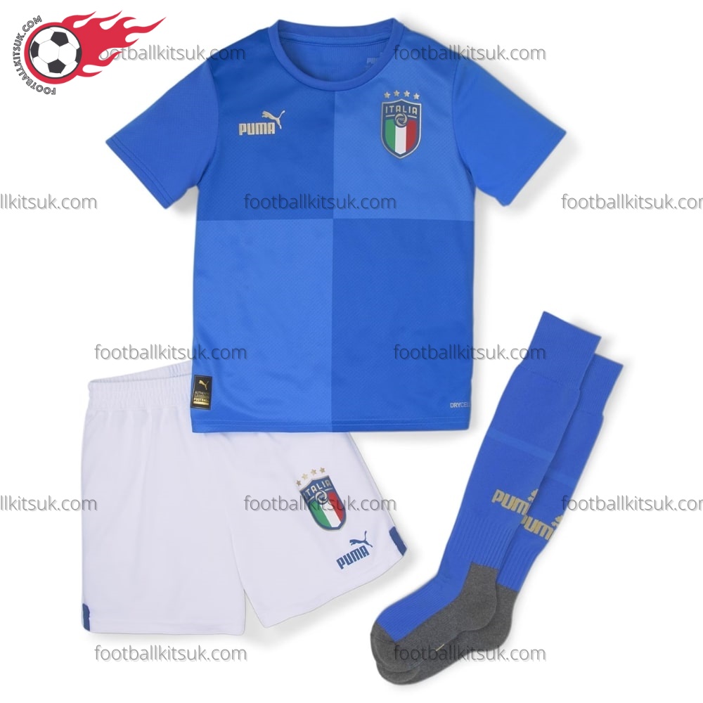Italy Home 2022 Kid Football Kits UK