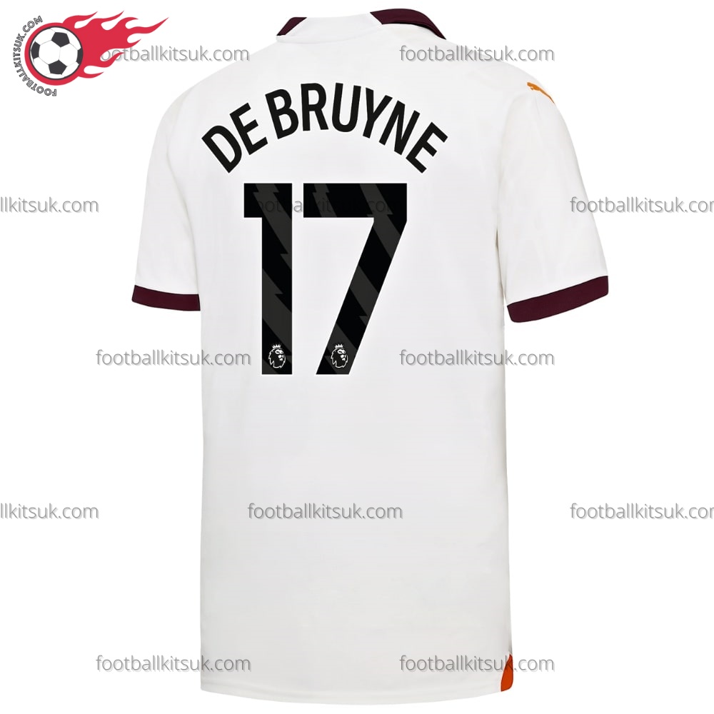 Man City Bruyne 17 Away Football Shirt UK 1 Man City Bruyne 17 Away Football Shirt UK