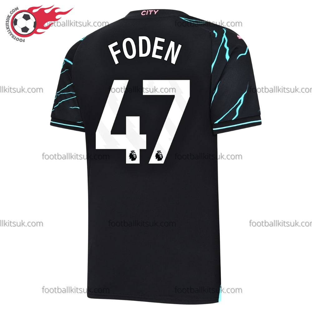 Man City Foden 47 Third Football Shirt UK