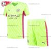 Man City Goalkeeper Green 23/24 Kid Football Kits UK