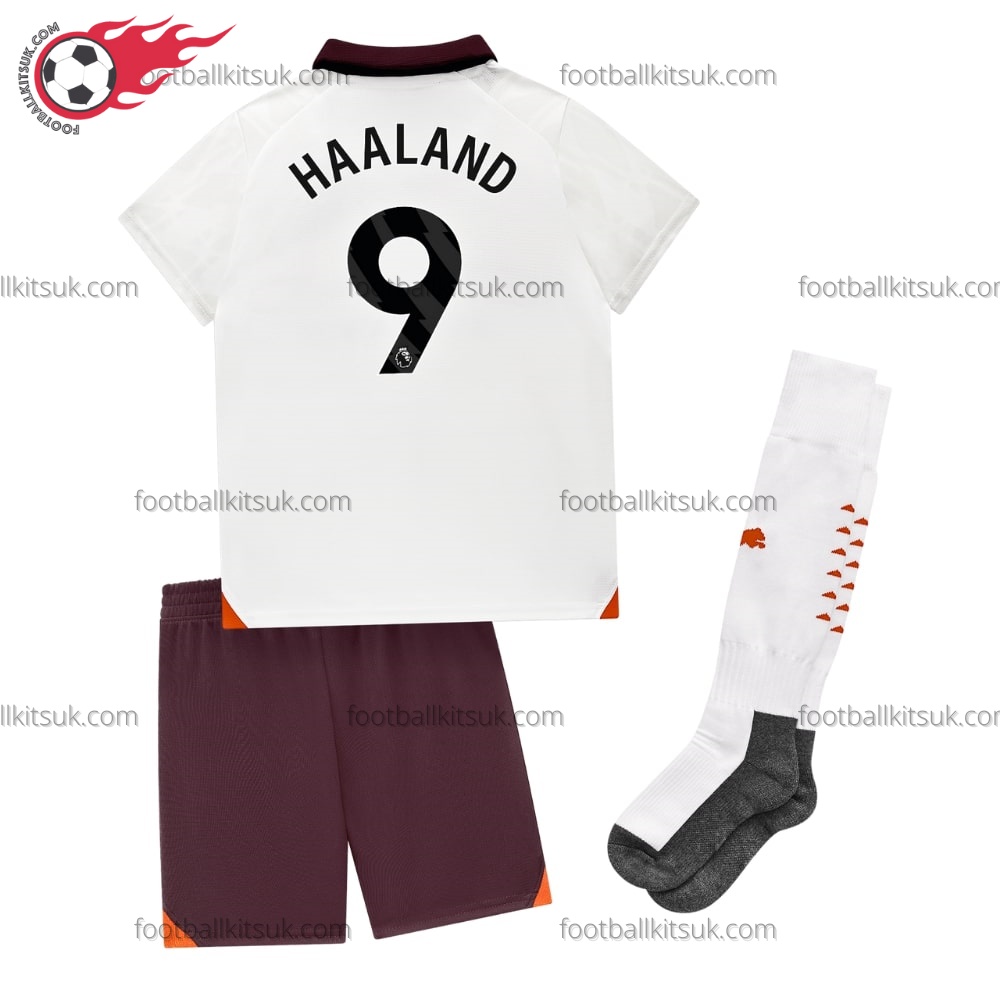 Man City Haaland 9 Away Kids Football Kits UK