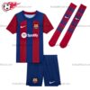Barcelona Home 23/24 Kid Football Kits UK
