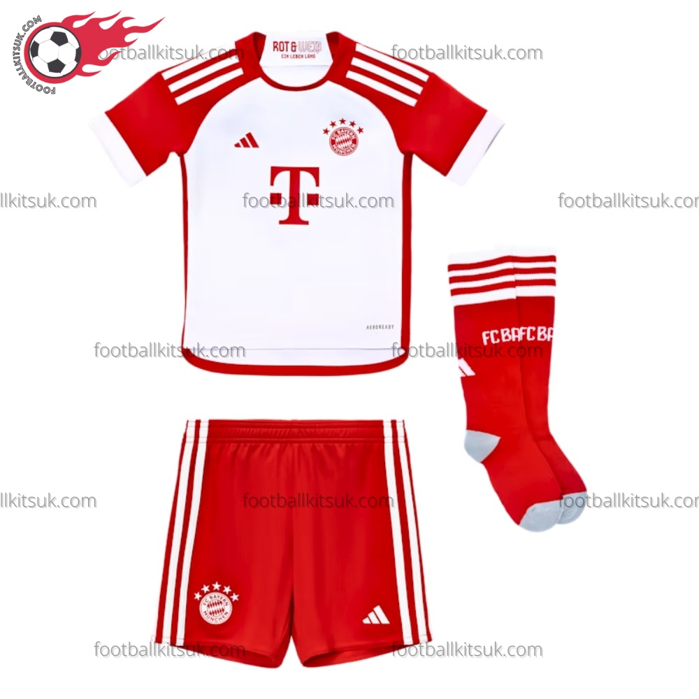 Bayern Munich Home 23/24 Kid Football Kits UK