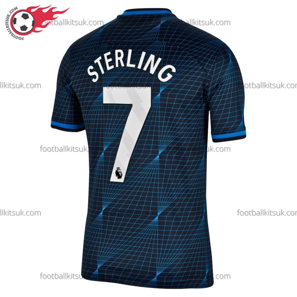 Chelsea Sterling 7 Away Men Football Shirt UK 1 Chelsea Sterling 7 Away Men Football Shirt UK