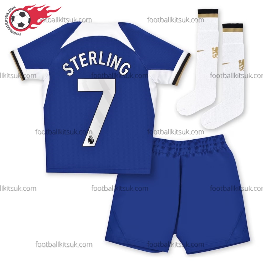 Chelsea Sterling 7 Home Kids Football Kits UK Chelsea Sterling 7 Home Kids Football Kits UK