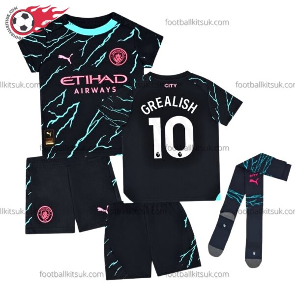 Man City Grealish 10 Third 23/24 Kid Football Kits UK