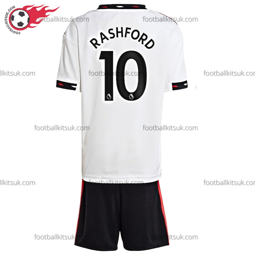 Man Utd Away Kids Rashford Printed