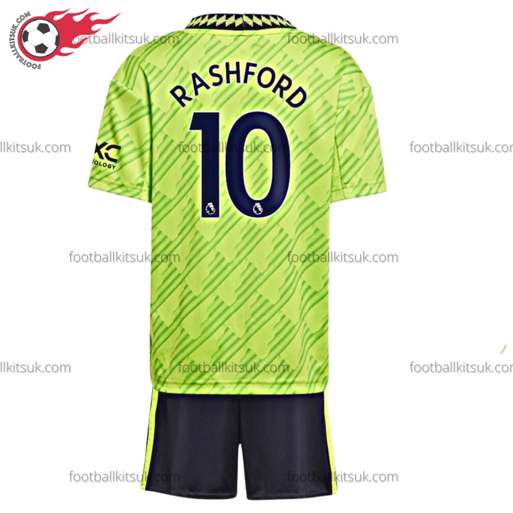 Man Utd Third Kids Rashford Printed