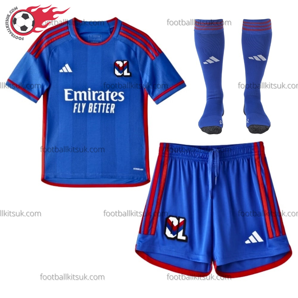 Lyonnais Away 23/24 Kid Football Kits UK