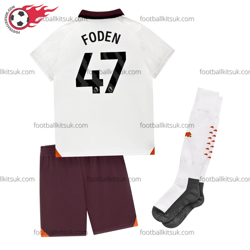 Man City Foden 47 Away 23/24 Kid Football Kits UK 1 Man City Foden 47 Away 23/24 Kid Football Kits UK