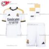 Real Madrid Home 23/24 Kid Football Kits UK