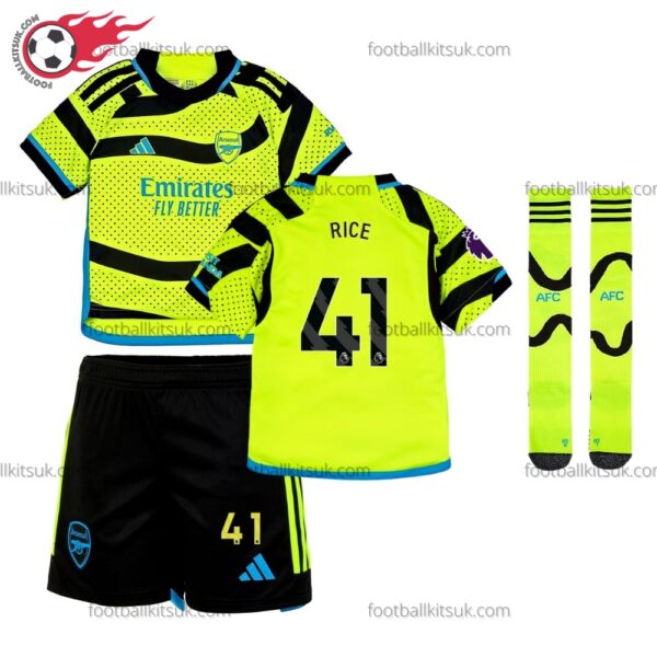 Arsenal Rice 41 Away 23/24 Kid Football Kits UK