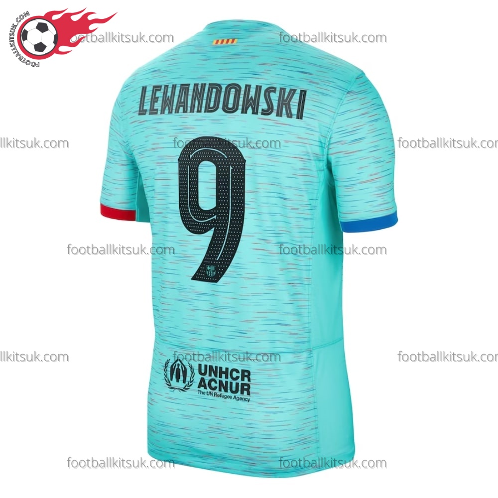 Barcelona Lewandowski 9 Third 23/24 Football Shirt UK