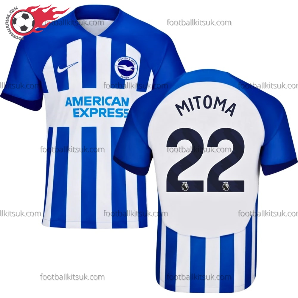 Brighton Mitoma 22 Home 23/24 Football Shirt UK