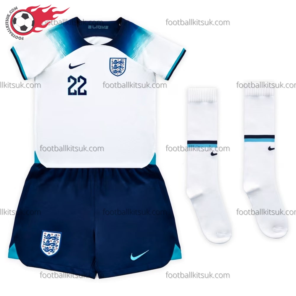 England Bellingham 22 Home 2022 Kid Football Kits UK