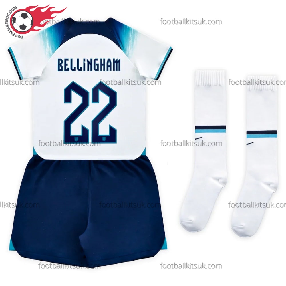 England Bellingham 22 Home 2022 Kid Football Kits UK