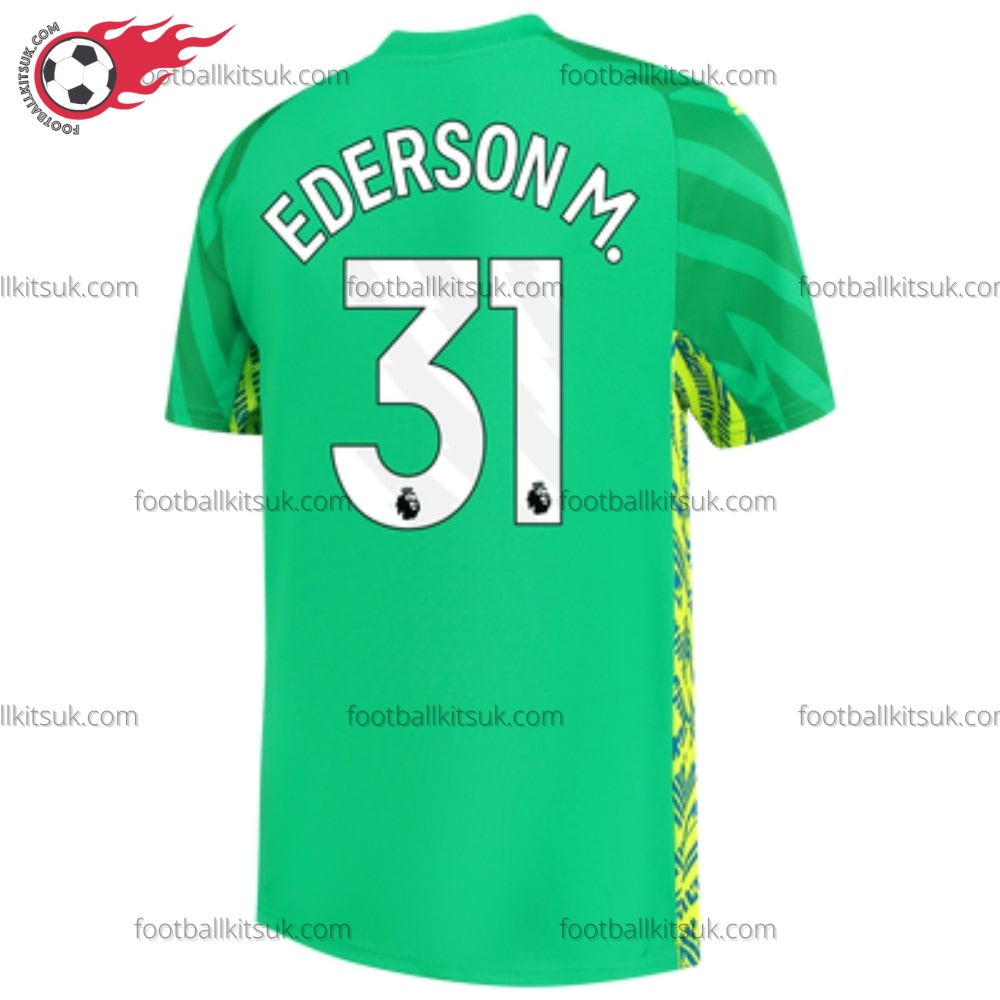 Man City Ederson M 31 Goalkeeper Away 23/24 Kid Football Kits