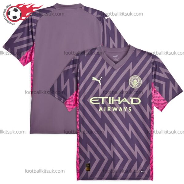 Man City Goalkeeper Purple 23/24 Men Football Shirt UK