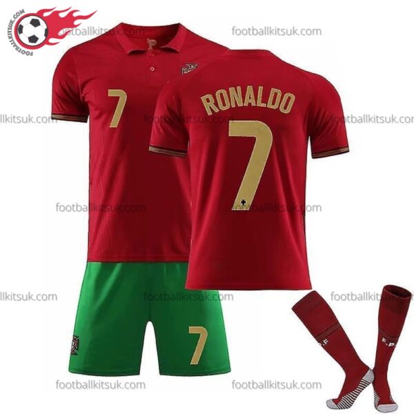 Portugal Ronaldo 7 Home 2022 Kid Football Kits UK