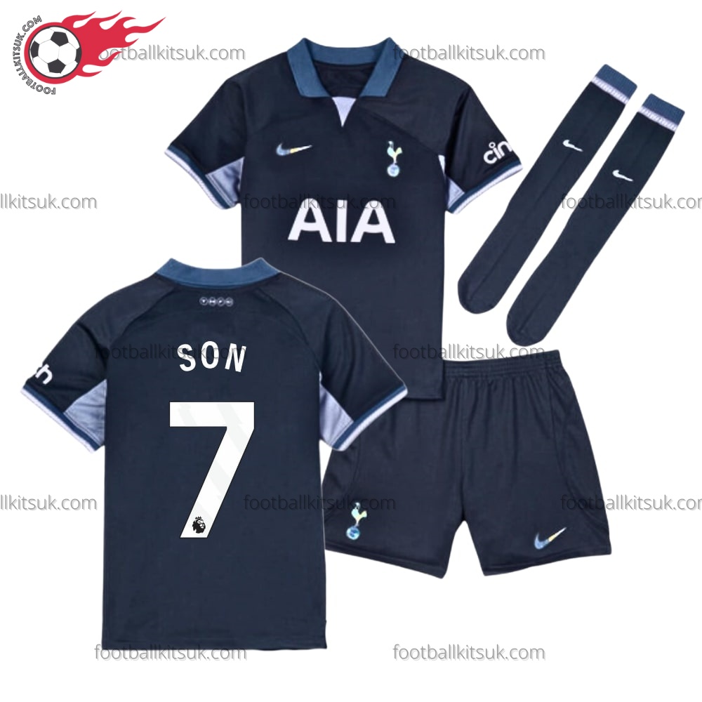 Tottenham Son 7 Away 23/24 Kid Football Kits UK
