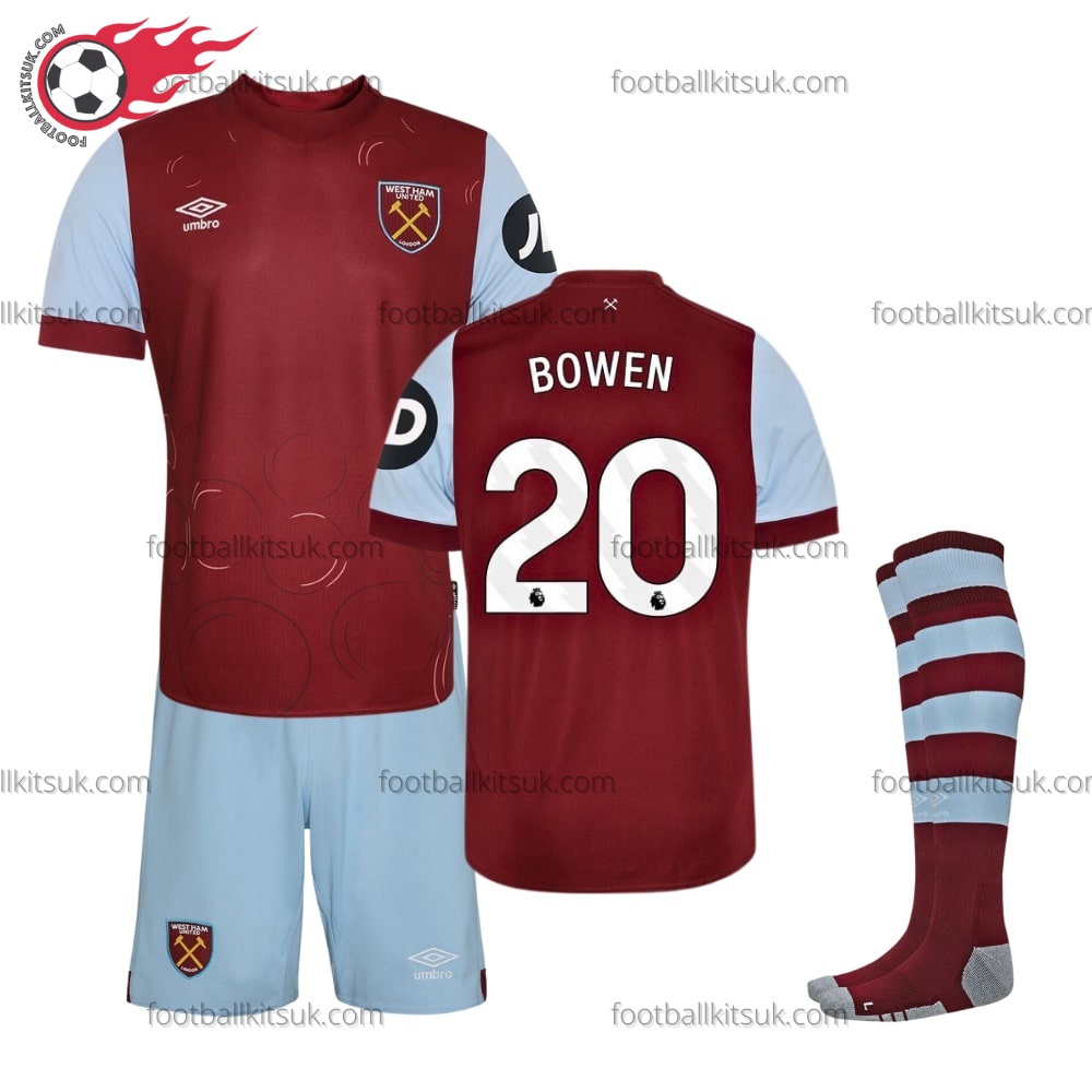 Westham Bowen 20 Home 23/24 Kid Football Kits UK