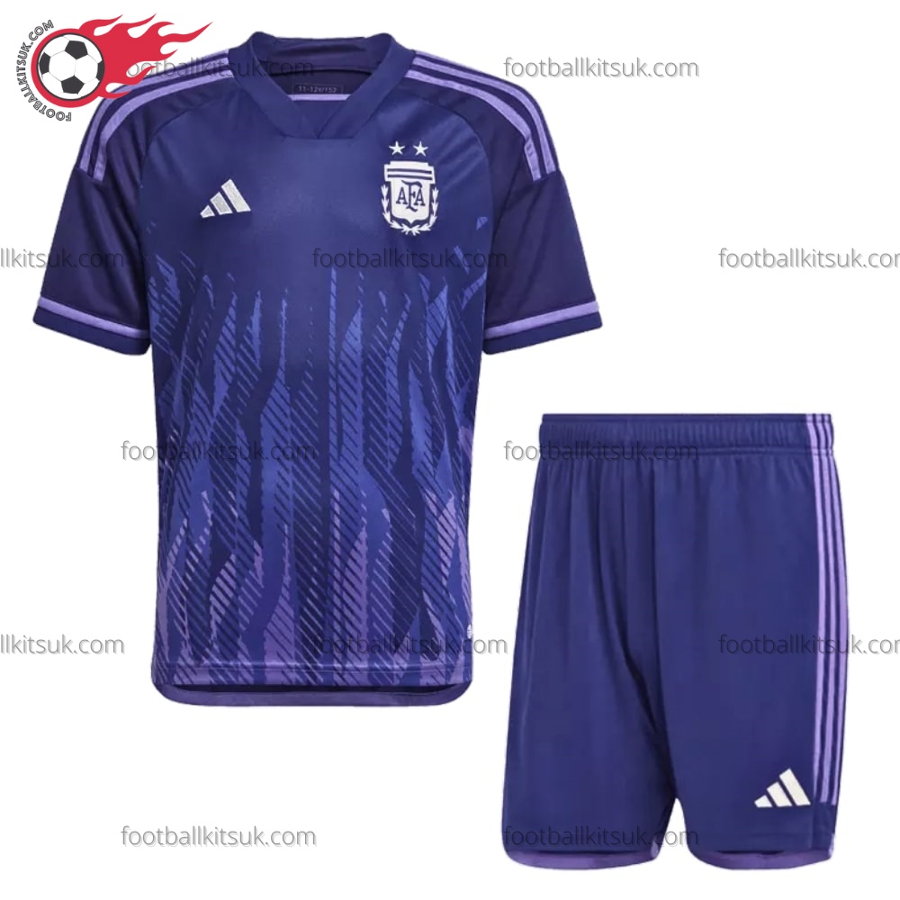Argentina Away 2022 Kid Football Kits UK
