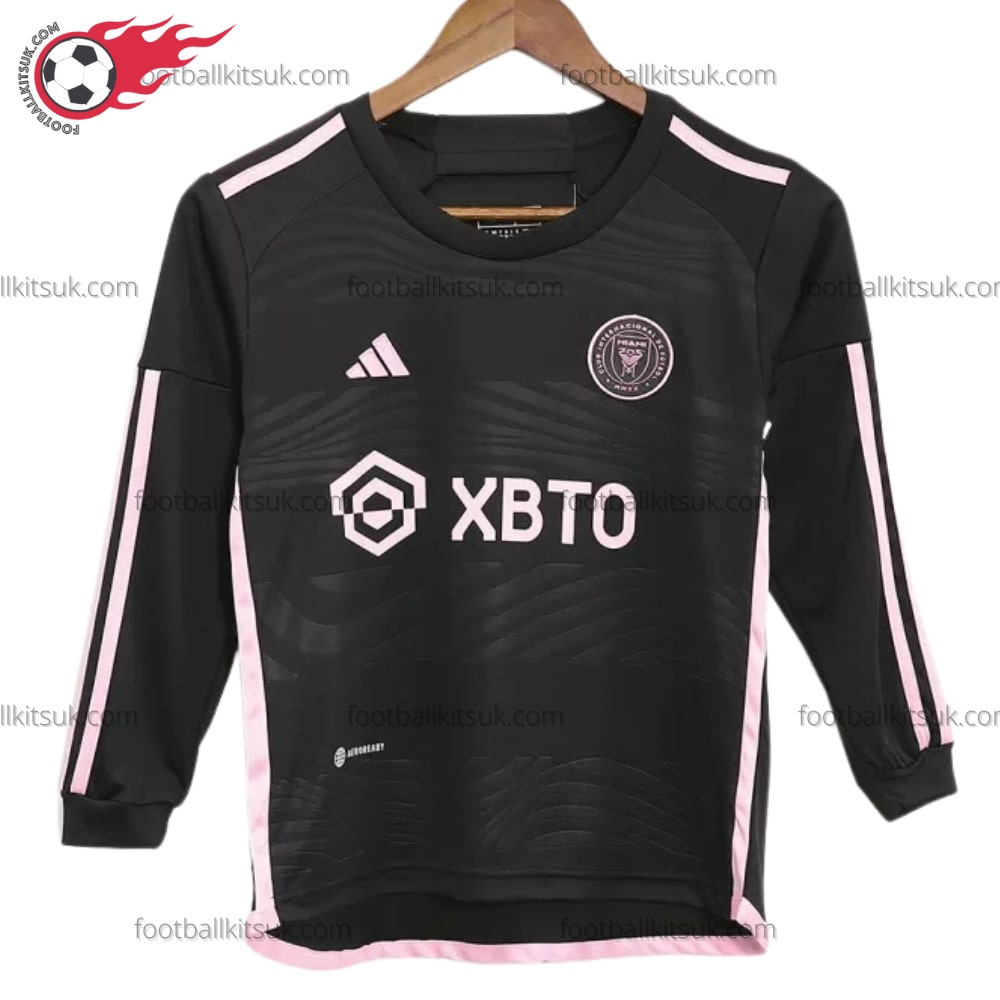 Inter Miami Black Long Sleeve 23/24 Kid Football Kits UK