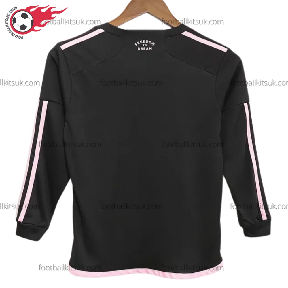 Inter Miami Black Long Sleeve 23/24 Kid Football Kits UK