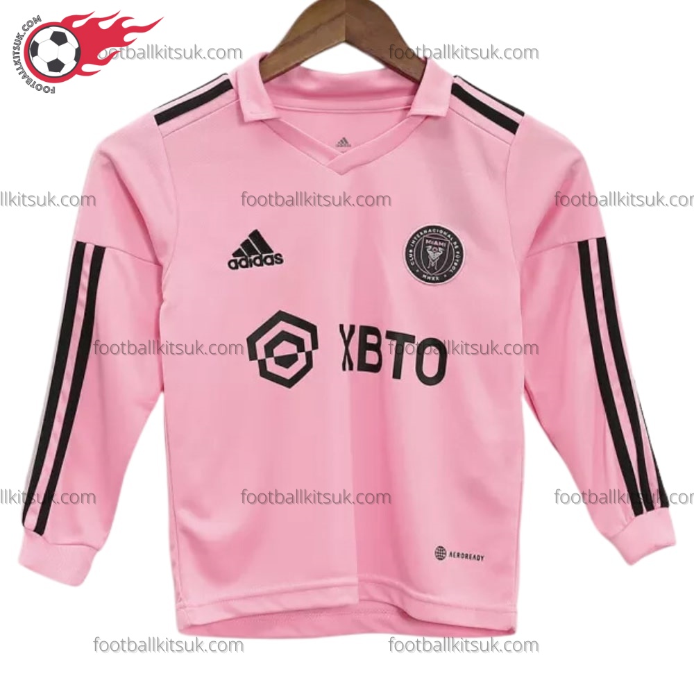 Inter Miami Pink Long Sleeve 23/24 Kid Football Kits UK