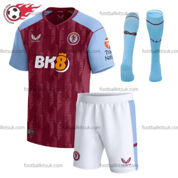 Aston Villa Home Kids Football Kits UK