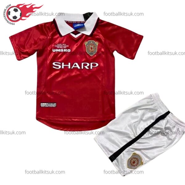 Retro Man Utd Home 1999 Kid Football Kits UK