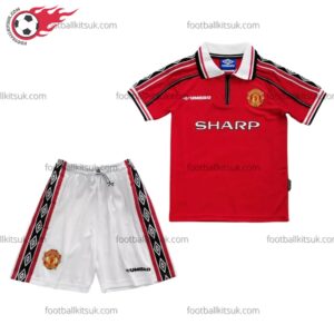 Retro Man Utd Home 1998 Kid Football Kits UK
