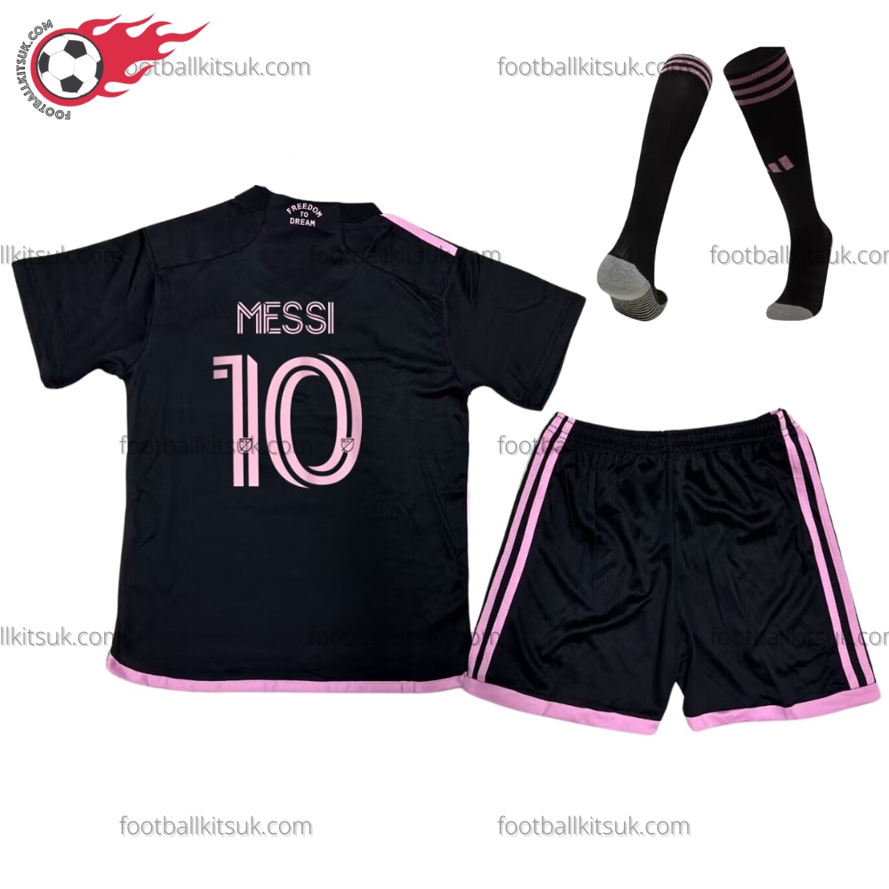 Inter Miami Messi 10 Black 24/25 Kid Football Kits UK